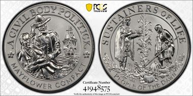 2020 Medal Mayflower 400th Anniversary Reverse Proof PR70