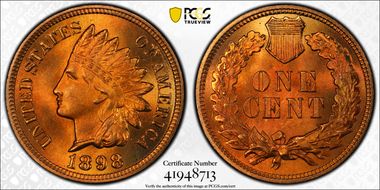 1898 1C MS67RD