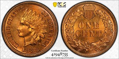 1883 1C MS67+ RD