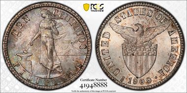 1909-S 10C MS67