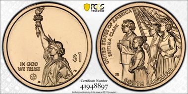 2020-D $1 American Innovation SC Septima Clark Pos. A First Strike MS66