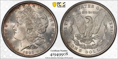 1892 $1 MS65+