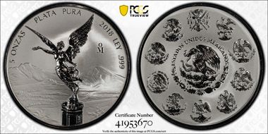 2018-Mo 5 Onza Libertad Rev PR-2pc Set Silver PR70