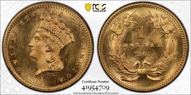 1865 G$1 MS65