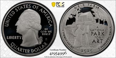 2020-S 25C Weir Farm NP - Silver Limited Edition Proof Set - First Strike PR69DCAM