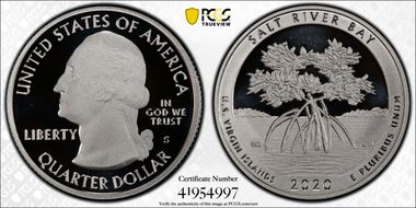 2020-S 25C Salt River Bay NP -Silver Limited Edition Proof Set - First Strike PR70DCAM