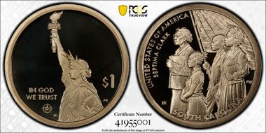 2020-S $1 American Innovation SC Rev PR Septima Clark First Strike PR69