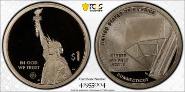 2020-S $1 American Innovation CT Rev PR  Gerber Variable Scale First Strike PR68