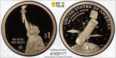 2020-S $1 American Innovation MD The Hubble Space Telescope First Strike PR69DCAM