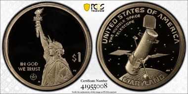 2020-S $1 American Innovation MD The Hubble Space Telescope First Strike PR69DCAM