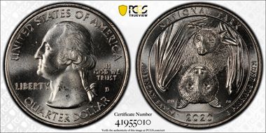 2020-D 25C American Samoa NP First Strike MS64