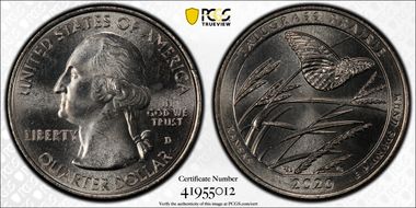 2020-D 25C Tallgrass Prairie NP First Strike MS65