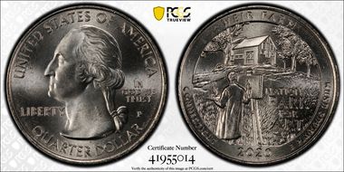 2020-P 25C Weir Farm NP First Strike MS66