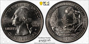 2020-D 25C Marsh-Billings-Rockefeller NP First Strike MS63