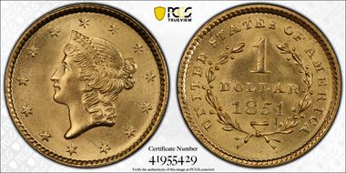 1851 G$1 MS66+