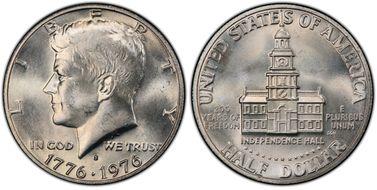 1976-S 50C Silver, DDO, FS-101 MS64