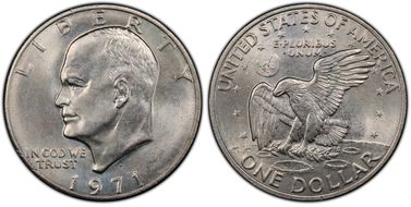 1971-D $1 "Friendly Eagle" FS-901 Type 1 Reverse MS64