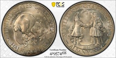 1936 50C Albany MS65