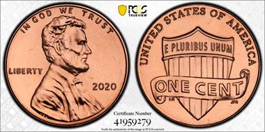 2020 1C Shield MS67RD