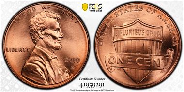 2010-D 1C Shield MS66RD