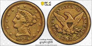 1848 $2.50 VF25