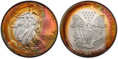 1998 $1 Silver Eagle MS68