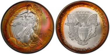 1998 $1 Silver Eagle MS68