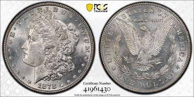1878 7/8TF $1 VAM 31, Lines Thru Leg MS62