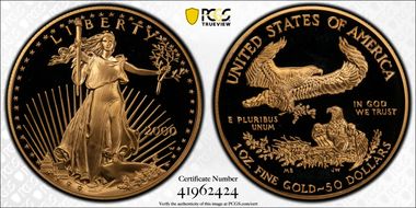 2000-W $50 Gold Eagle PR69DCAM