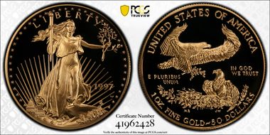 1997-W $50 Gold Eagle PR69DCAM