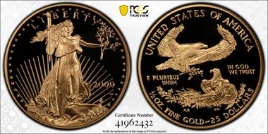 2000-W $25 Gold Eagle PR70DCAM