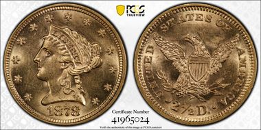 1878 $2.50 MS63