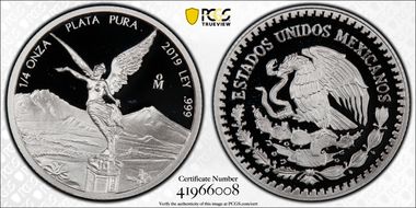 2019-Mo 1/4 oz Libertad Ag PR69DCAM