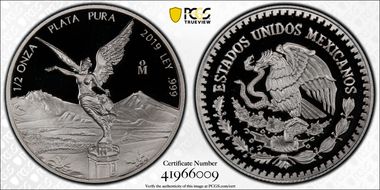 2019-Mo 1/2 oz Libertad Ag PR70DCAM