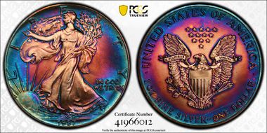 1987 $1 Silver Eagle N1