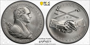 (2021) Medal Martin Van Buren "1837" Silver Matte Finish First Strike MS69