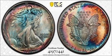 1986 $1 Silver Eagle MS67