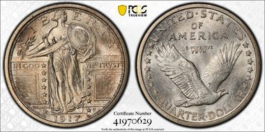 1917 25C Type 1 MS65FH