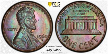 1960-D 1C Large Date MS64BN