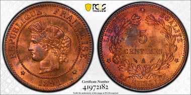 1892-A 5C Gad-157a F-118 MS65RB