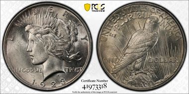 1923 $1 MS62