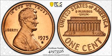 1975-S 1C PR67DCAM