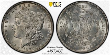 1878 7TF $1 Reverse of 1878 MS61