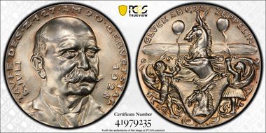 1928 Medal  Kai-478 Kienast-408 Matte Ag SP65