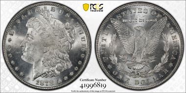 1878 7TF $1 Reverse of 1878 MS64