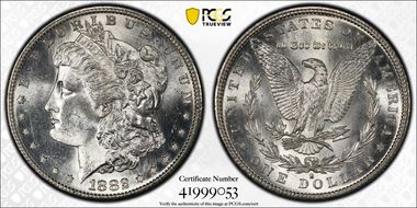 1882-S $1 MS62