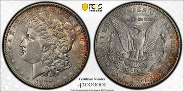 1887/6 $1 VAM 2, 7/6 AU53