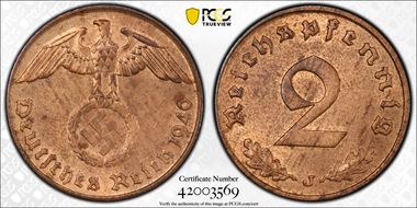 1940-J 2 Pfg J-362 MS63RB