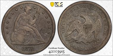 1872-S $1 F12
