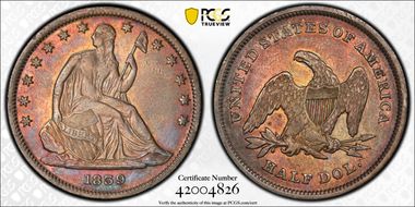 1839 50C Drapery XF40